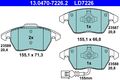 Bremsbelagsatz Scheibenbremse ATE Ceramic 13.0470-7226.2 für AUDI TT A1 8J3 8J9