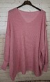 Damen Oversize Feinstrickpullover | V-Ausschnitt | One Size bis 54/56 | Weich &