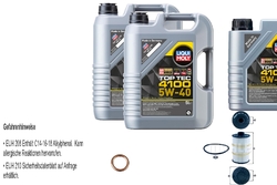 MAHLE Ölfilter 11 L LIQUI MOLY 5W-40 4100 Top Tec für Audi A6 Avant S6 RS6