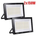 2X 150W LED Fluter Flutlicht Strahler Scheinwerfer Garten Leuchte Baustrahler DE
