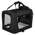 Faltbar Hundetransportbox XXL Grau Hundebox Reisebox 91x63x63cm Hunde Auto 0133