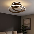 Deckenlampe dimmbar Deckenleuchte LED Wohnzimmerlampe Ring Design schwarz L 56cm