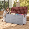 2 x Gartenbox Aufbewahrungsbox Auflagenbox 290L Kissenbox Balkon Gartentruhe