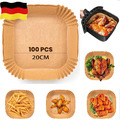 100PCS Backpapier für Friteuse Heißluftfritteuse Grill Backofen Air fryer Liners