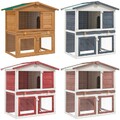 Kaninchenstall 3 Türen Hasenstall Kaninchenkäfig Haustierkäfig Holz vidaXL