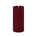 Deluxe Homeart LED Kerze OUTDOOR mit Timer Echtwachsspiegel Warmweiß - Bordeaux