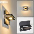 LED Außen Wand Lampe Up Down Terrassen Balkon Haus Tür Einfahrt Leuchten schwarz