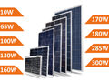 Solarmodul Solarpanel 12V 24V 10 65 100 130 160 170 180 Polykristallin 0% MwSt