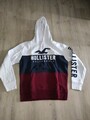 Hollister Hoodie Pullover Kapuzenpullover Pulli weiß blau rot Herren Gr.L