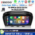 CarPlay Autoradio für BMW 5er E60 E61 E63 E64 E90 E91 E92 Android13 GPS CCC 128G