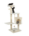 B-Ware: lionto Kratzbaum Kletterbaum Katzenkratzbaum 112 cm beige/weiß