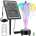 10W Buntes LED Solar Springbrunnen  mit Akku, Solarbrunnen mit Fernbedienung