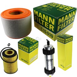 MANN-FILTER Inspektionspaket Filtersatz passend für Audi A6 Avant 2.0 TDI