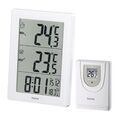 Hama Wetterstation EWS-3000 Digital Innen Außen Thermometer DCF-Uhr Wecker Weiß