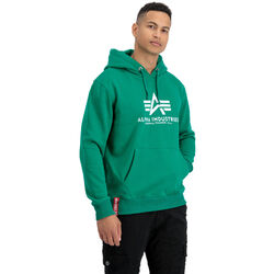 ALPHA INDUSTRIES Herren Hoody Basic jungle green Kapuzenpullover Sweater grün