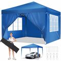 Faltbar Pavillon 3x3m-3x6m Partyzelt Stabil Wasserdicht UV-Schutz 50+ Fest Zelt