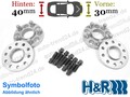 Spurplatten vorne 30mm & hinten 40mm/Achse u.a.: Alfa Romeo Stelvio 949 2016-25