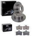 EuroBrake BREMSSCHEIBEN + BELÄGE HINTEN passend für AUDI 80 90 Typ 81 85 89 B4