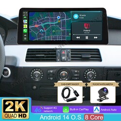 12.3" 2K 4+64G Android 14 Autoradio Navi DAB+Kam für BMW 5er E60 E61 E63 E64 CCC