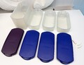 Tupperware Eidgenossen 4er Set 1x 1,0 l + 3x 350 ml:: 3 blaue Deckel + 1 lila