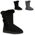 Damen Schlupfstiefel Kunstfell Winter Boots Warm Gefüttert 832334 Trendy Neu