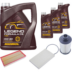 Inspektionspaket MANNOL 0W-20 Legend Formula C5 8L für Land Rover Discovery