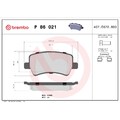 1x ORIGINAL® Brembo P 86 021X Bremsbelagsatz, Scheibenbremse Hinten, exkl.