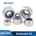 Linksgewinde Stopmuttern Sicherungsmutter Selbstsichernde Muttern M4-M12 DIN 985