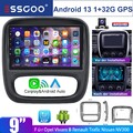 CarPlay Autoradio 32GB Android 13 GPS Navi +KAM Für Opel Vivaro B Renault Trafic