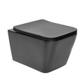 Wand WC Hänge WC spülrandlos SoftClose WC-Sitz TakeOff weiß schwarz matt