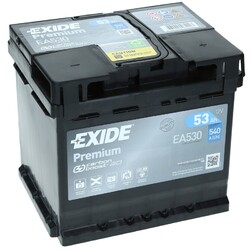 Autobatterie 53AH 12V 540A EN Exide EA530 statt 44Ah 45Ah 50Ah 51Ah 52Ah 55Ah