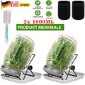 Profi Sprossenglas Keimglas 2er Set Sprouting jar Keimgläser für Sprossen 1000ml