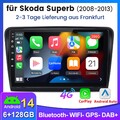 Für Skoda Superb II 3T4 3T5 2008-13 Android 14 Autoradio GPS Navi WIFI BT FM RDS
