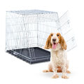 Hundekäfig Hundetransportbox faltbar Zimmerkennel Hundebox Metall Hundegitterbox