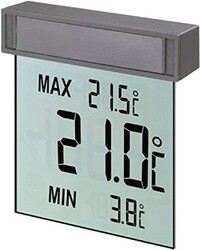 TFA Dostmann Vision digitales Fensterthermometer, 30.1025 großes Display
