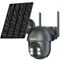 ANRAN 5MP HD Solar/Akku Kabellose WLAN Überwachungskamera Aussen PIR PTZ Kamera
