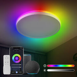 ANTEN 24W LED Deckenlampe WIFI Smart Deckenleuchte RGB App Fernbedienung Dimmbar