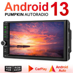 Pumpkin 7"Android 13 Autoradio 2DIN GPS Navi Carplay WiFi DAB 4GB 64GB Bluetooth