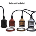 Lampen Fassung E27 Vintage Lampensockel Metall Nostalgie Retro Pendelleuchte 