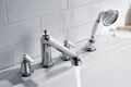 Set Badewannenarmatur Handbrause Badewanne Wannenrand Armatur 4 Loch Retro