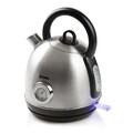Retro Edelstahl-Wasserkocher 1,7 Liter Temperaturanzeige 2200 Watt silber DOMO