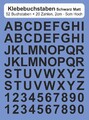 A-Z Klebebuchstaben + Klebezahlen DIY Aufkleber 2cm - 5cm, Schwarz Matt