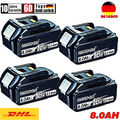 4X 18V 8.0Ah Original Ersatzakku Für Makita BL1850 BL1830 LXT BL1860 Led Anzeige