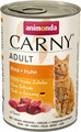 Animonda Carny Adult Katzenfutter, Nassfutter Für Katzen, Rind + Huhn, 6 X 400 G