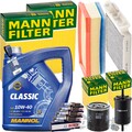 MANN INSPEKTIONSPAKET+5L MANNOL 10W-40 ÖL passend für 1.6 SCe DACIA DUSTER HS