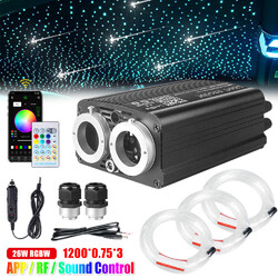 1200xAuto LED Sternenhimmel Meteor RGBW Star Twinkle Lichtfaser Glasfaser Optik