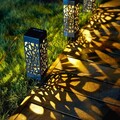 6x LED Solarlampe Solarleuchte Gartenlicht Außen-Beleuchtung Schattenlaterne
