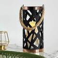 LED Laterne Lantern Soul Schwarz Batterie flacker Kerze außen Lampe Terrasse