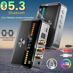 NFC Bluetooth 5.3 Empfänger Audio Transmitter Receiver Adapter 3,5mm AUX+RCA