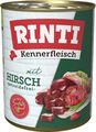 Sparpaket RINTI Kennerfleisch Hirsch 24x800g Dose Hundenassfutter